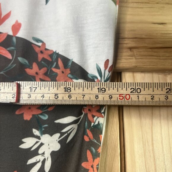 Anrabess Floral Maxi Dress Boho Sleeveless Handkerchief Hem Casual Resort L - Picture 11 of 11